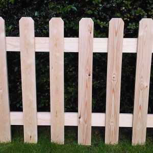 Child friendly play area picket fencing