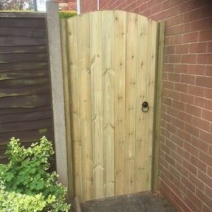 Tanalised Tongue Groove Arched Wooden Gate