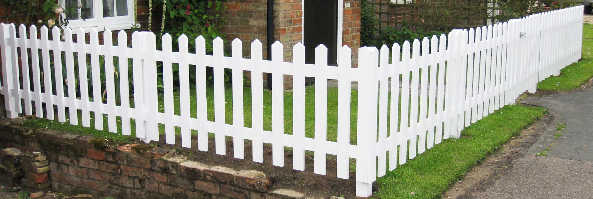 Picket Fence Around Cottage Front Garden