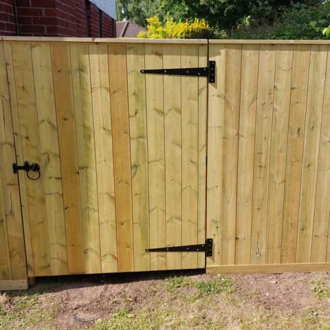 Tanalised Tongue and Groove Wooden Gate Flat Top (Customer Installation)