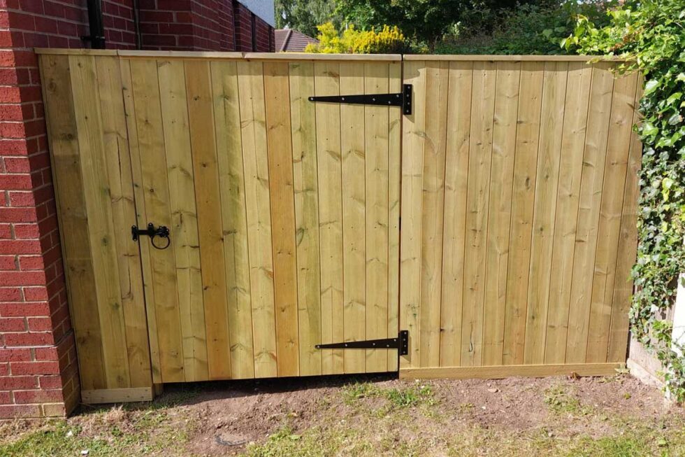 Tanalised Tongue and Groove Wooden Gate Flat Top (Customer Installation)